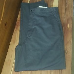 Sz38 charcoal gray flat front trousers slacks